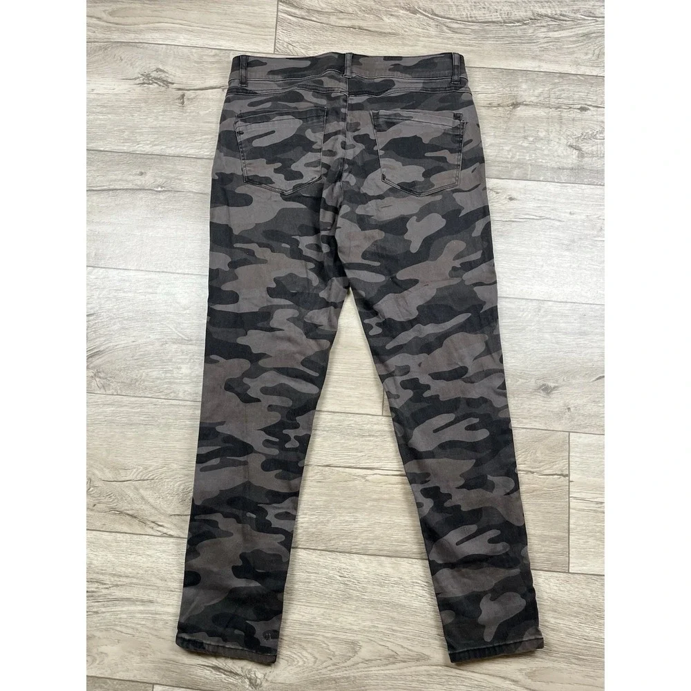 Democracy Jeans Womens 8 Gray Camo Ab Technology Skinny Ankle Stretch Pants